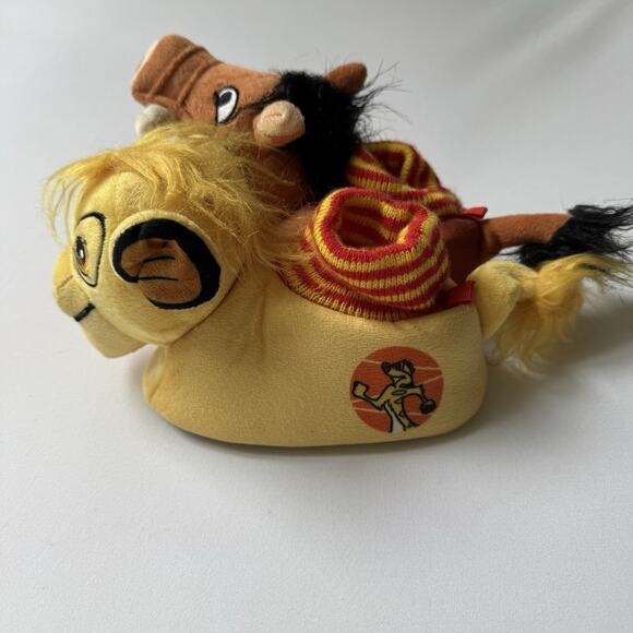 Disney's Lion King Toddler Sock Top Slippers Pumbaa & Simba Boys Size 5-6 Plush - Picture 3 of 7